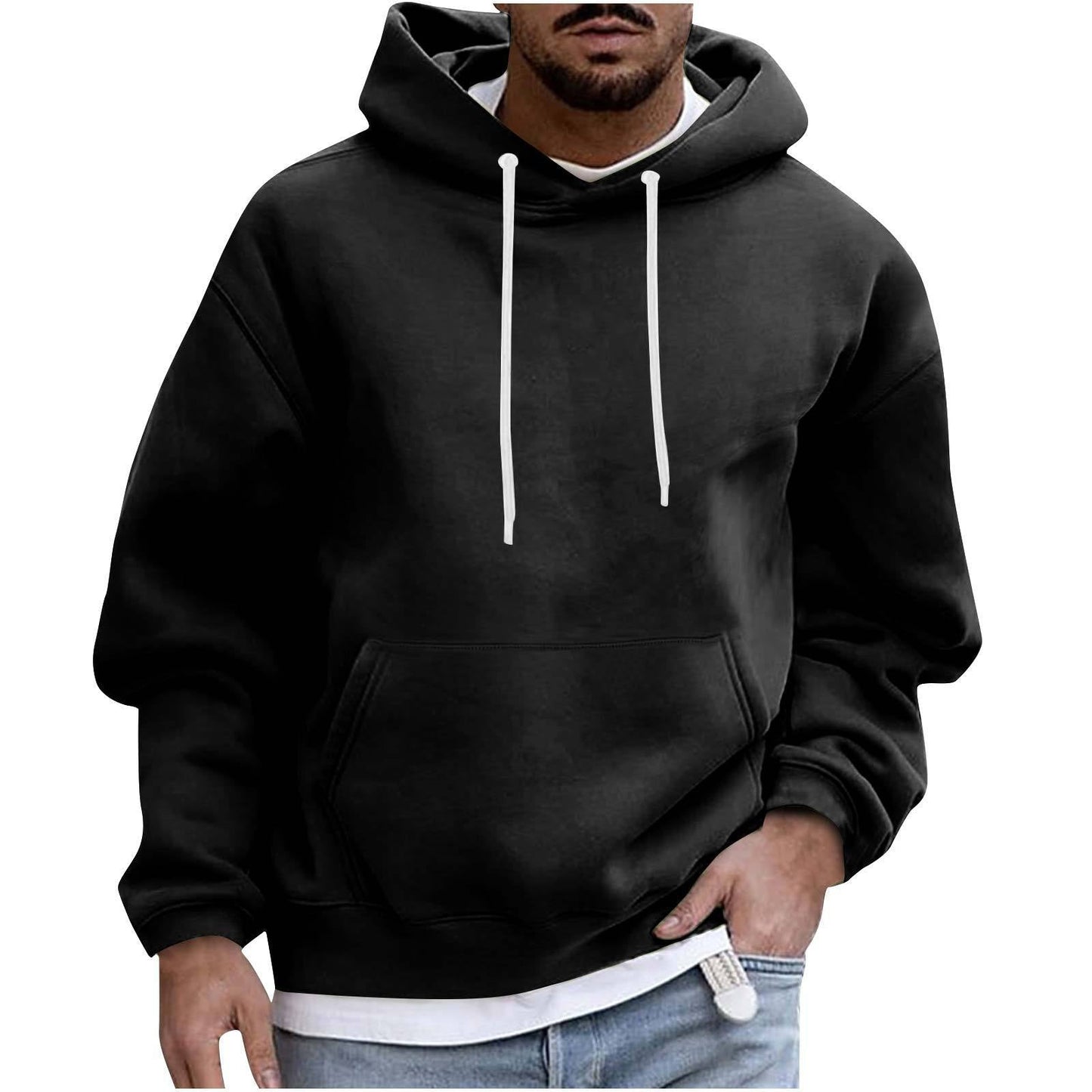 Herren Kapuzenpullover Oversized mit Kängurutasche