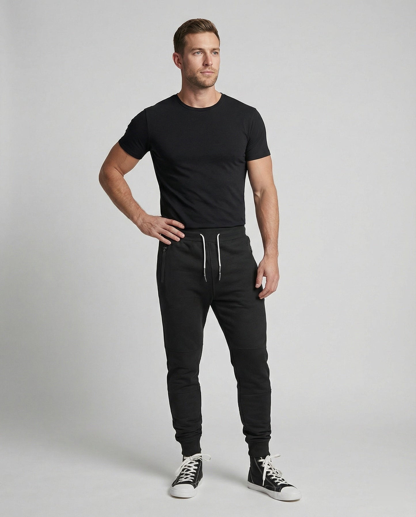 Herren Jogginghose Sportlich Funktionshose Mit Taschen