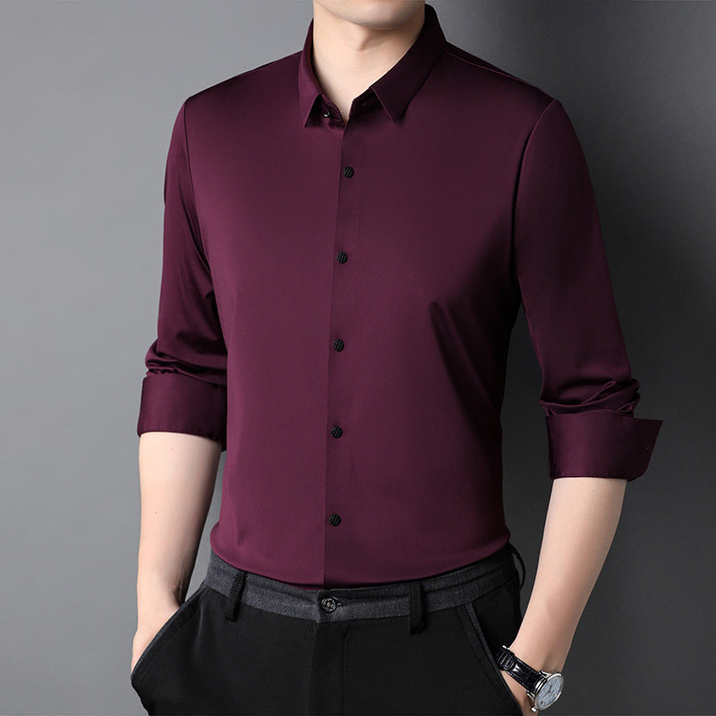 Elegantes Herren Langarmhemd atmungsaktiv Modern Slimfit