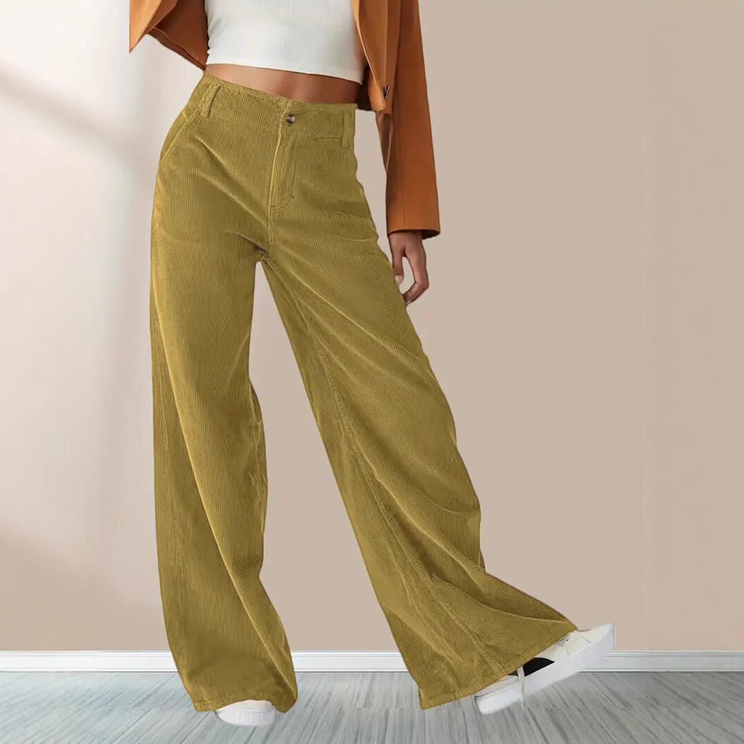 Weite Damen Stoffhose Elegant Mit Taschen Damenmode