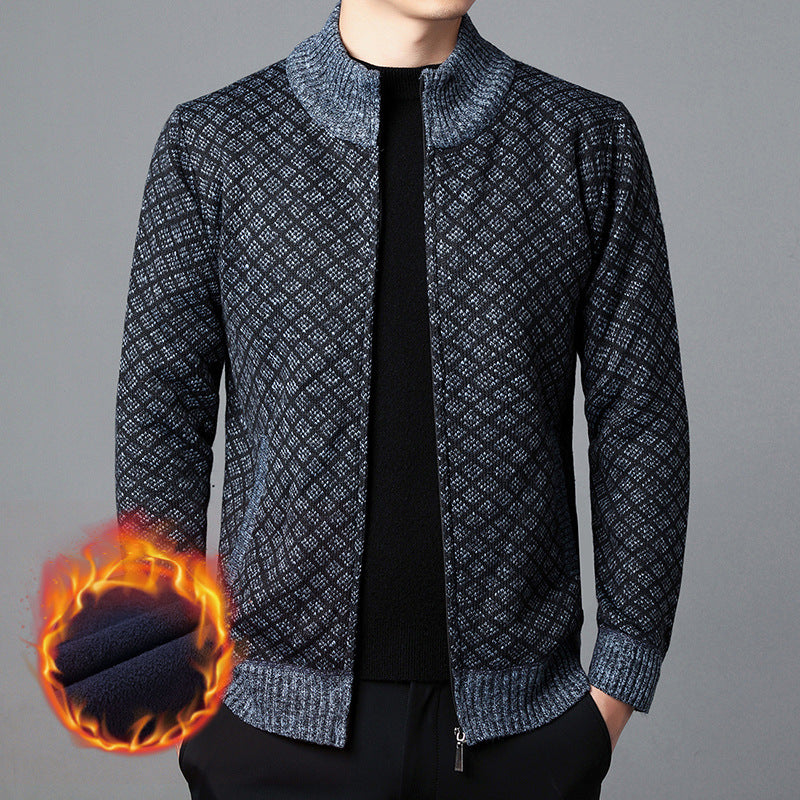 Herren Strickjacke Hochkragen Modern Trendig