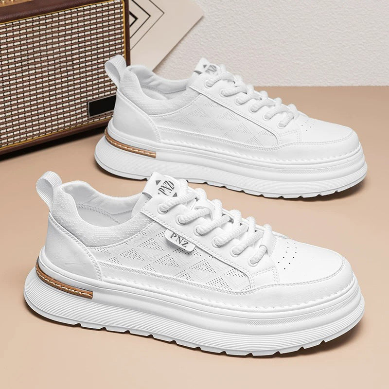 Damen Sneaker Modisch mit Akzenten Weiße Sportschuhe