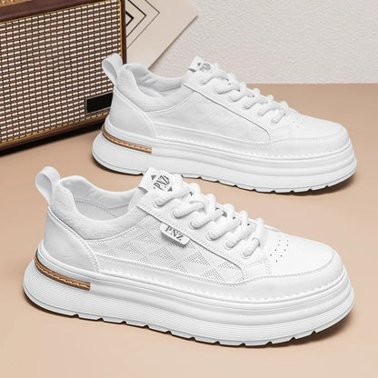 Damen Sneaker Modisch mit Akzenten Weiße Sportschuhe