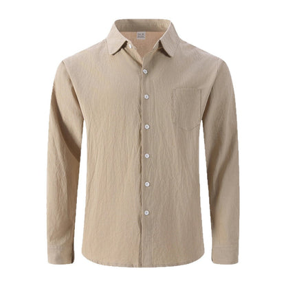 Elegante Herren Bluse Modern Strukturiert