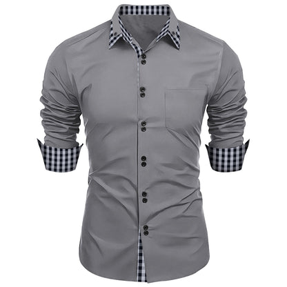 Herren Slim Fit Hemd kariert Elegant Berlin Style