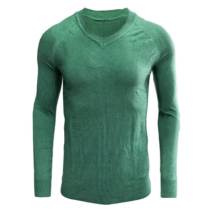Herren Pullover V-Ausschnitt Weich Strick Eleganz