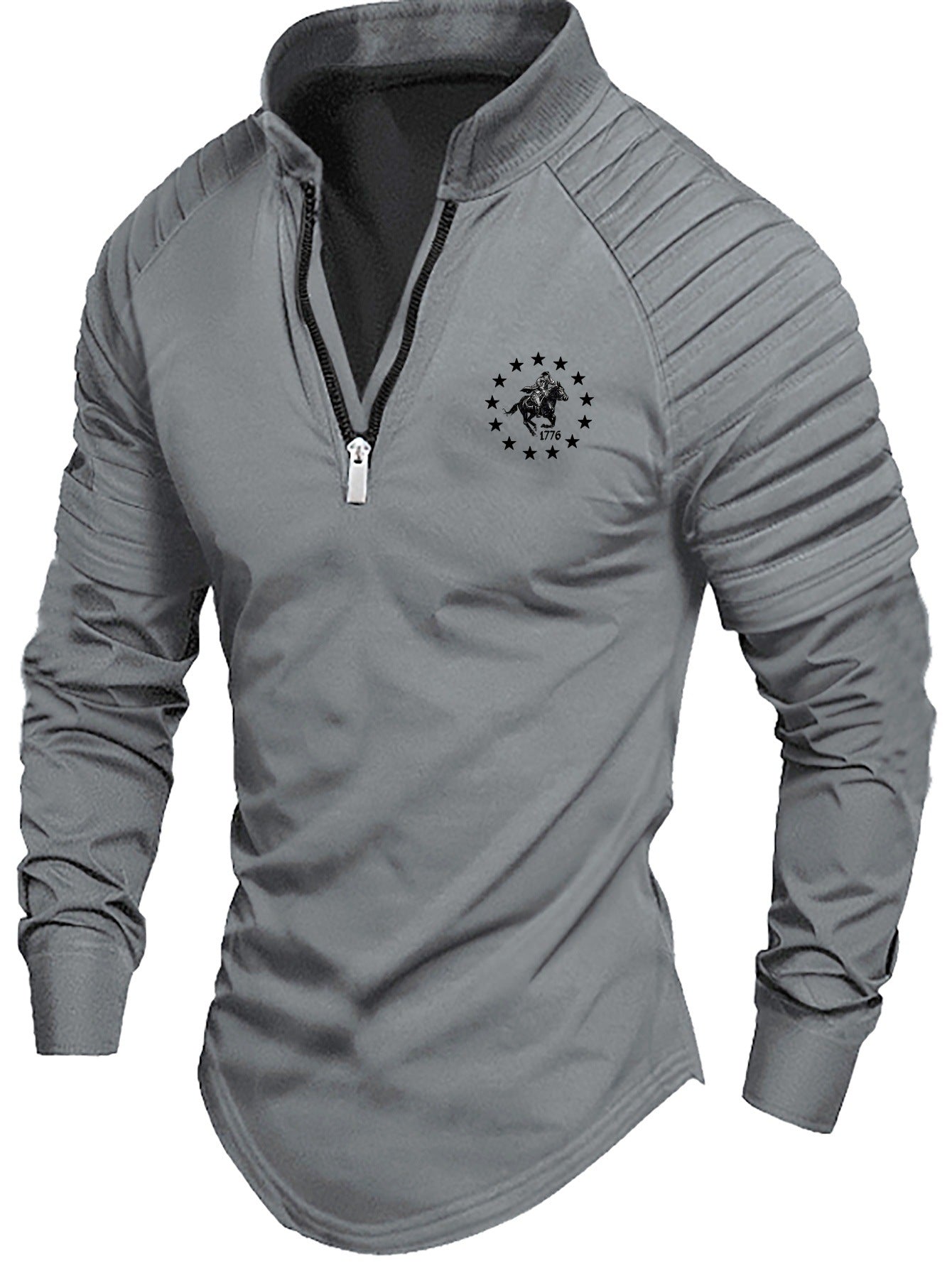 Herren Pullover Sportlich Halbzipper Modern