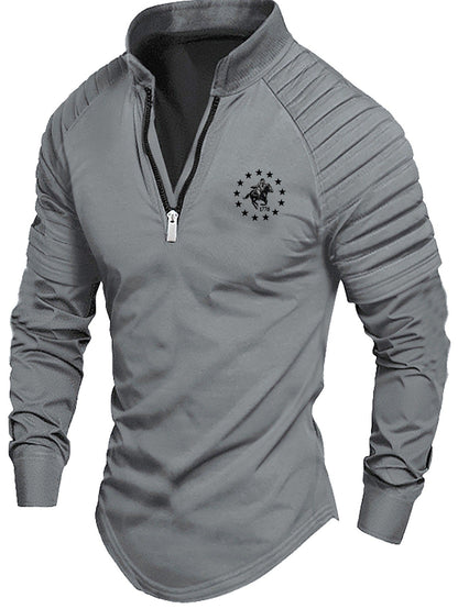 Herren Pullover Sportlich Halbzipper Modern