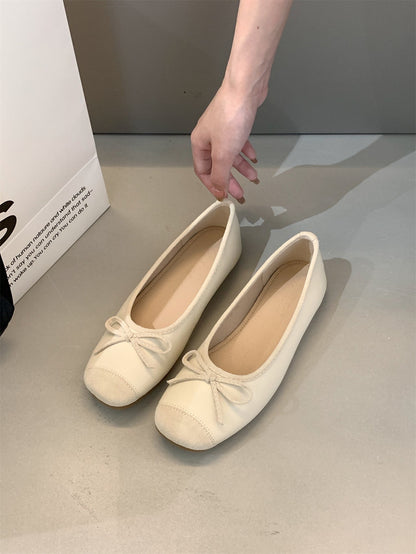 Damen Ballerinaschuhe mit Schleife Bequem Elegant