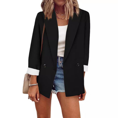 Damen Blazer Oversized Elegant Schlicht Modern
