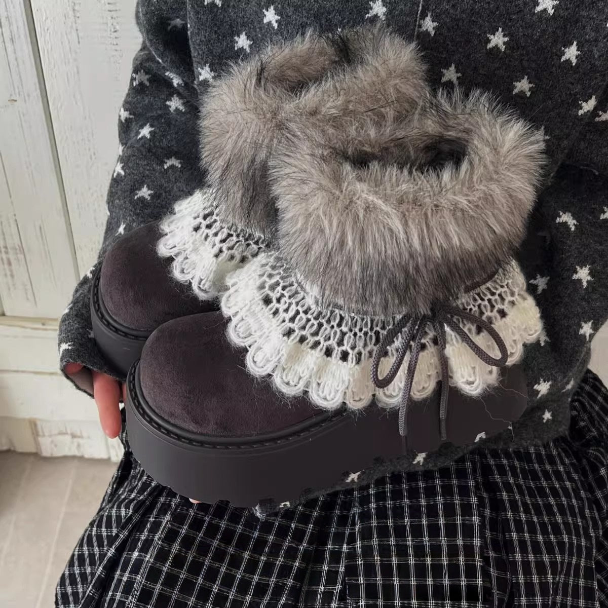 Damen Winterstiefel Kuschelig Kunstfell Warme Mode - BerlinGlamour