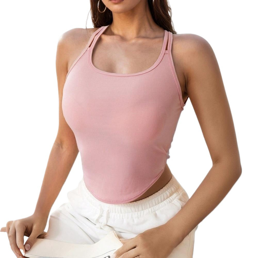 Damen Sport-Top Crop-Top mit dünnen Trägern Fitness