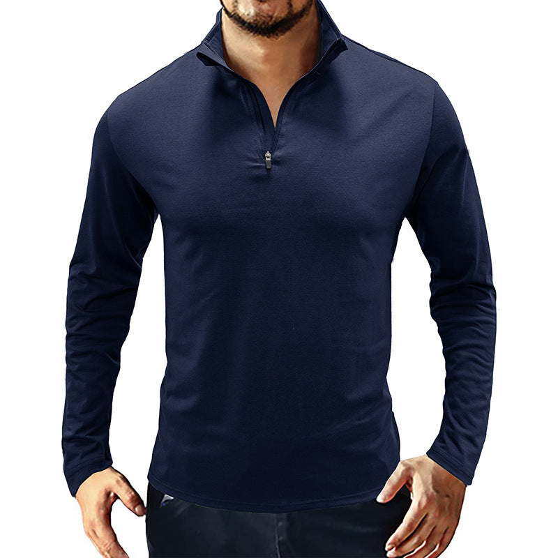 Herren Funktionsshirt mit Kragen und Reißverschluss Sportlich