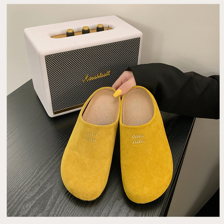 Damen Hausschuhe Veloursleder Weich Warme Heidi Schuhe