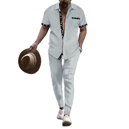 Herren Hemd Kurzarm Elegant mit passenden Chino Hosen