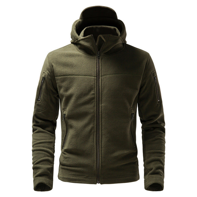Herren Fleecejacke Kapuze Funktionsjacke Warm