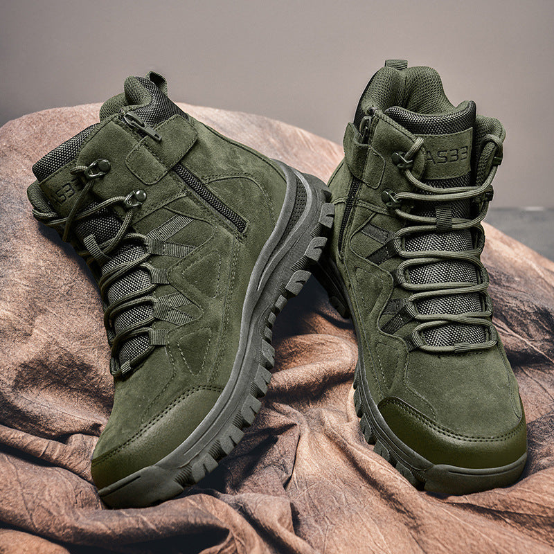 Herren Wanderstiefel Hohen Knöchelschutz Griffige Sohle Outdoor