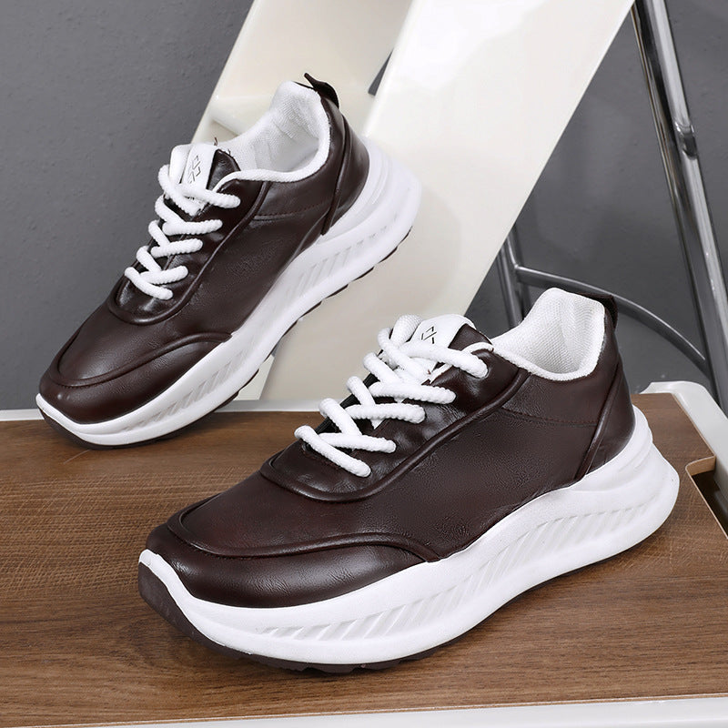 Damen Sneaker Leder Weich mit Dämpfung bequem