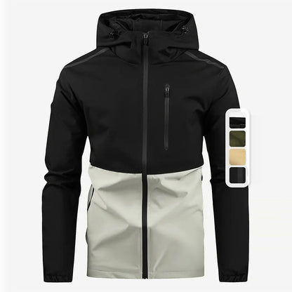 Herren Übergangsjacke Funktional Mit Kapuze Wasserabweisend