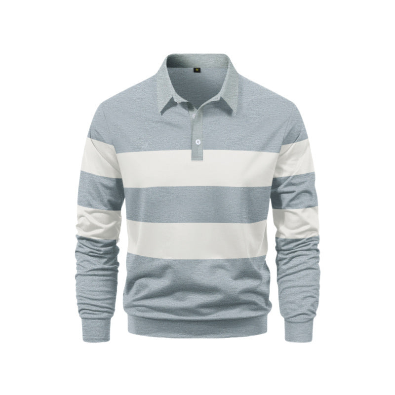 Herren Polo-Shirt Sportlich Streifen-Design Modern
