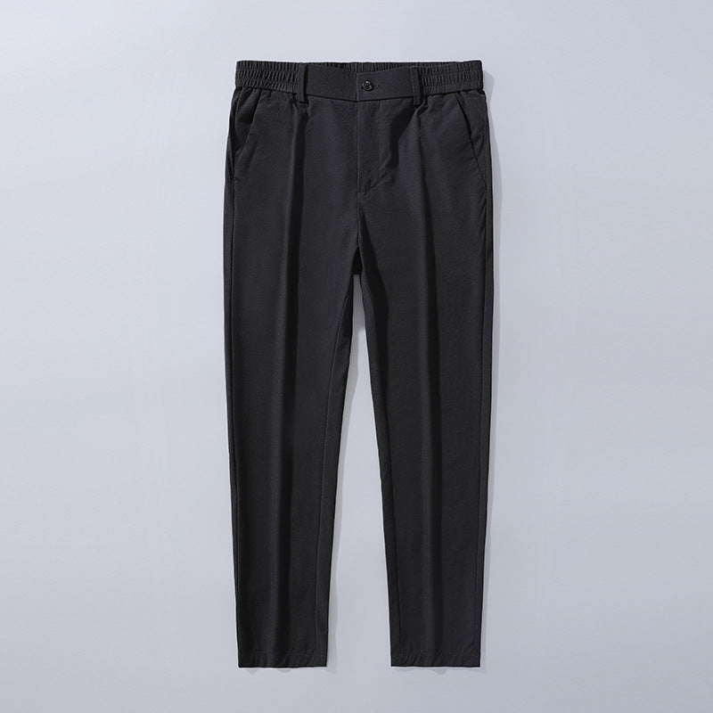 Herren Business-Hose elastisch Bequem Büro-Hose Schwarz