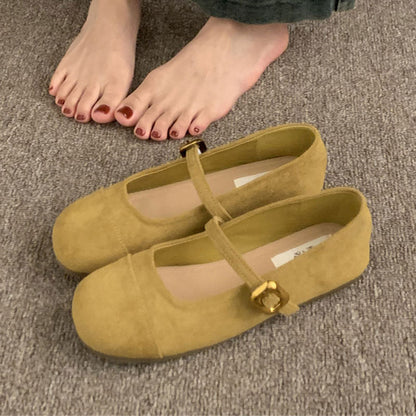 Damen Ballerinas Bequem Riemchen Schuhe Komfort