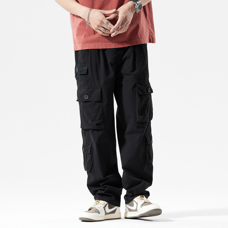 Herren Cargo-Hose Vieltaschen Elastischer Bund
