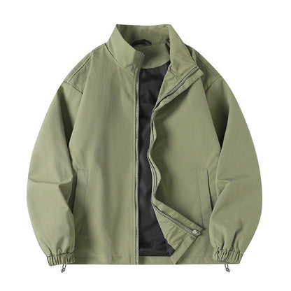 Herren Windjacke Lässig Modern mit Kragen und Taschen