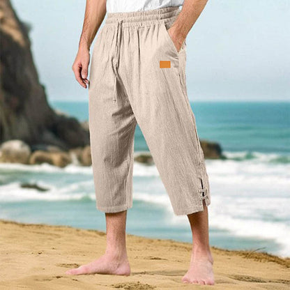 Herren Strandhose Leicht Mit Seitenschlitzen Sommerhose