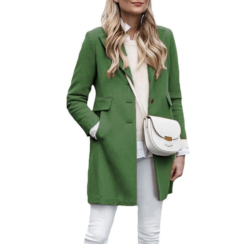 Eleganter Damen Wollmantel Modern Berlin Stil