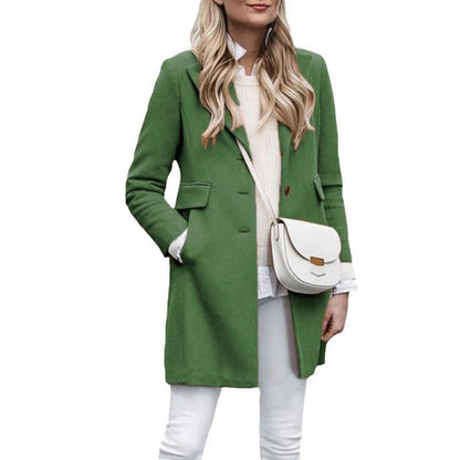 Eleganter Damen Wollmantel Modern Berlin Stil