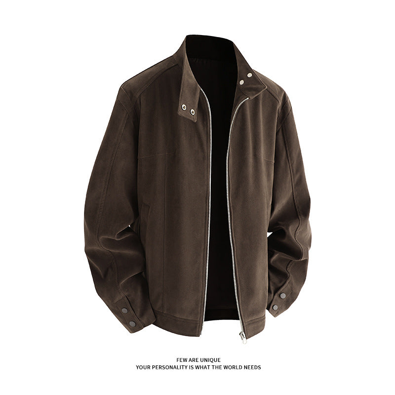 Herren Lederjacke Weich Kunstleder Reißverschluss Modern - BerlinGlamour