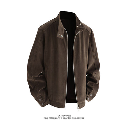 Herren Lederjacke Weich Kunstleder Reißverschluss Modern - BerlinGlamour