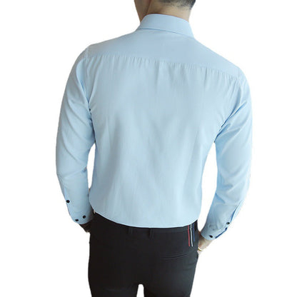 Herren Hemd Langarm Baumwolle Klassisch Elegent