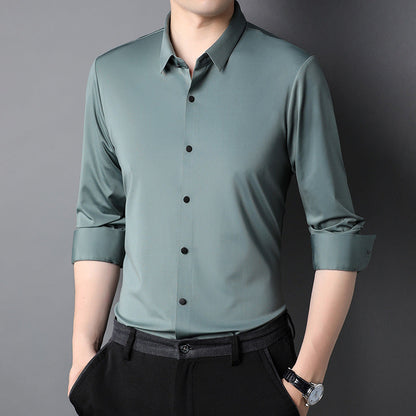 Elegantes Herren Langarmhemd atmungsaktiv Modern Slimfit