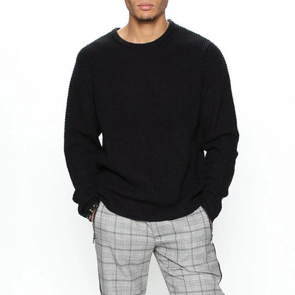 Herren Strickpullover Lässig Weit Bequem atmungsaktiv - BerlinGlamour