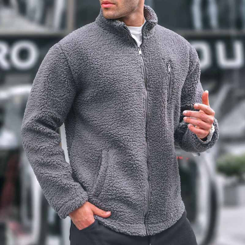 Herren Fleecejacke Kuschelig Warm Reißverschluss