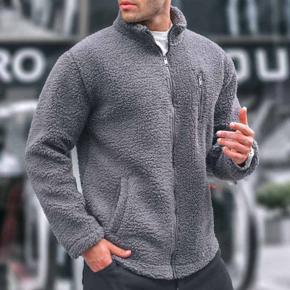Herren Fleecejacke Kuschelig Warm Reißverschluss
