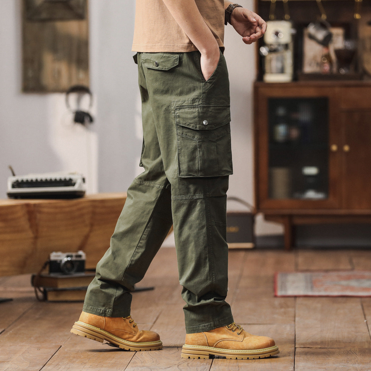 Herren Cargohose Multifunktional Strapazierfähig Mit Taschen