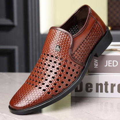 Herren Slipper Atmungsaktiv Handgewebt Bequem