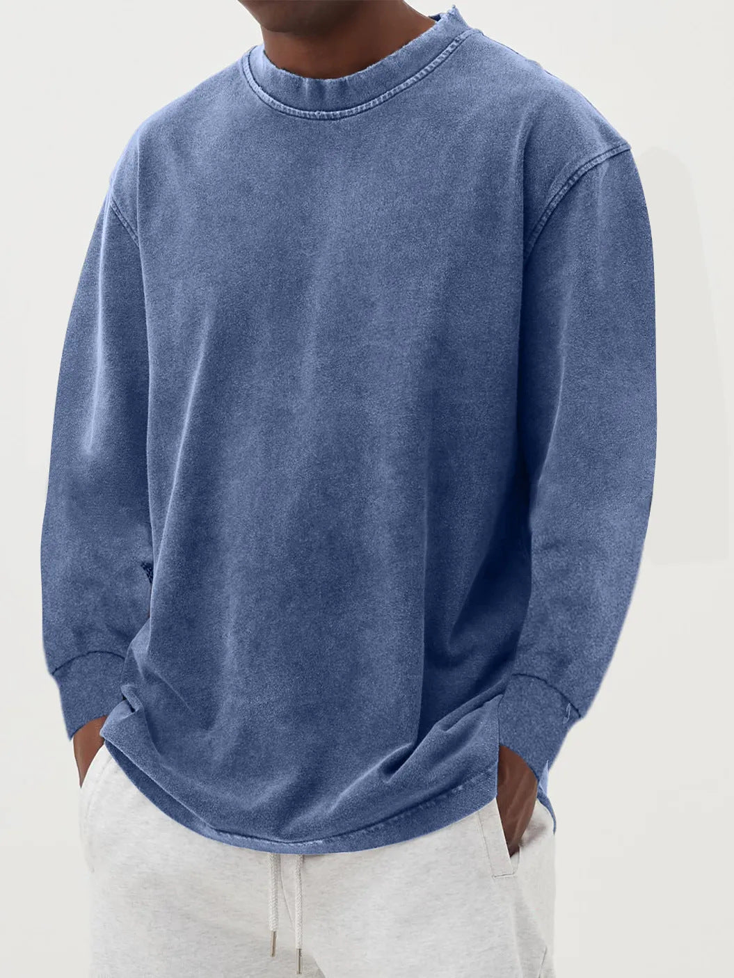 Bequemer Herren Pullover Oversized Baumwolle