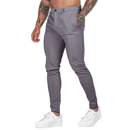 Herren Slim Fit Hosen Elastisch Mit Taschen Modern
