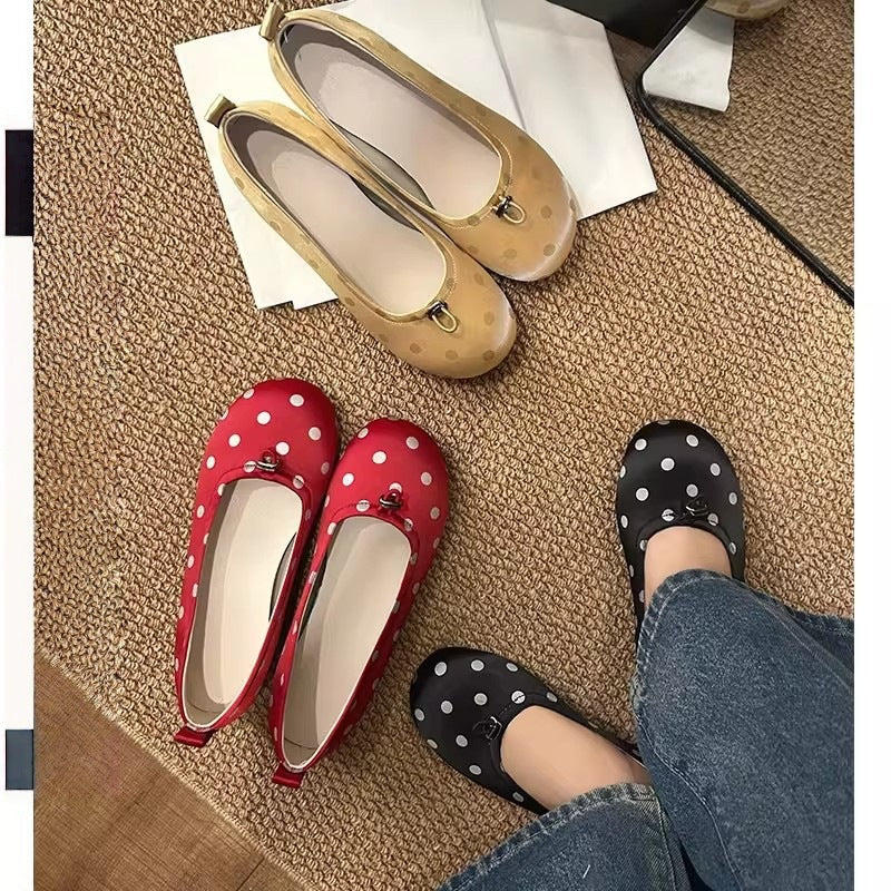 Damen Ballerinas Elegante Punkte Design Komfortabel - BerlinGlamour