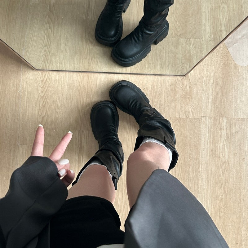 Damen Stiefel Hoch Weich Obermaterial Robust Sohle Winter