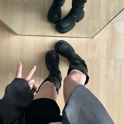 Damen Stiefel Hoch Weich Obermaterial Robust Sohle Winter
