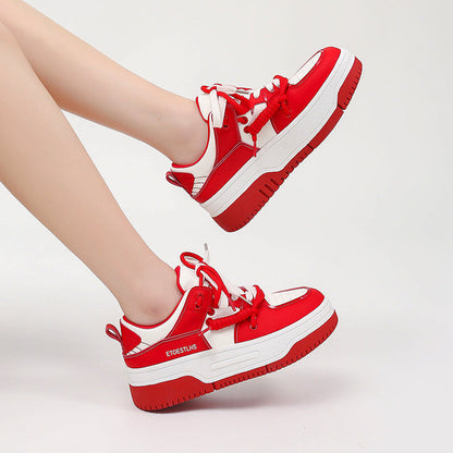 Damen Plattform Sneaker Hoch Modisch Komfortabel Schwarz