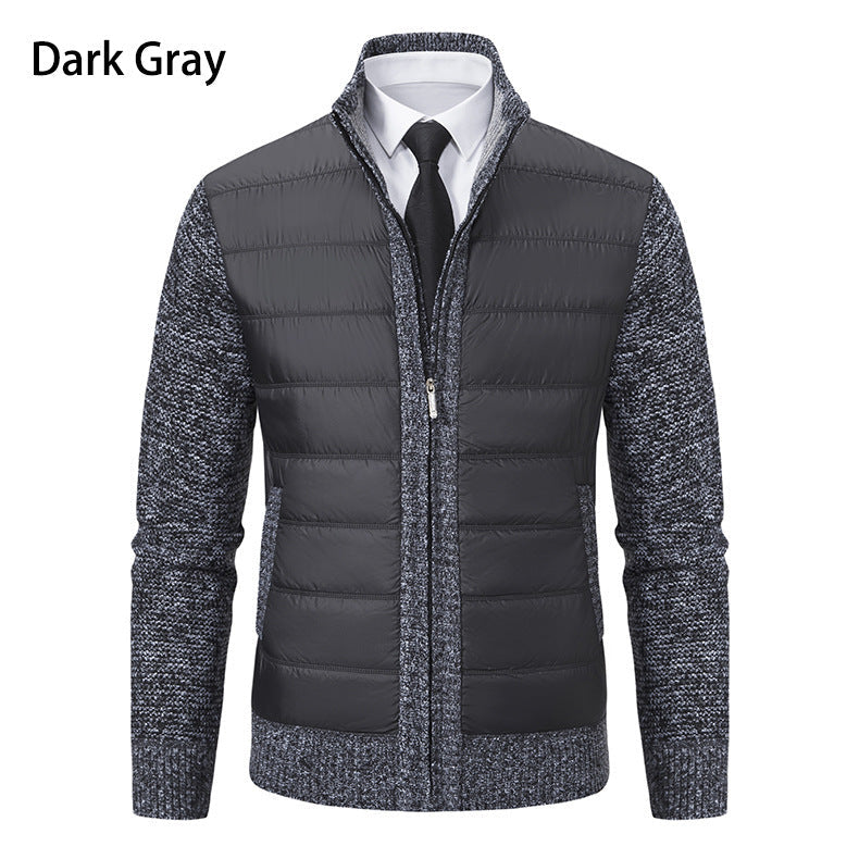 Herren Übergangsjacke Stehkragen Modern Schwarz