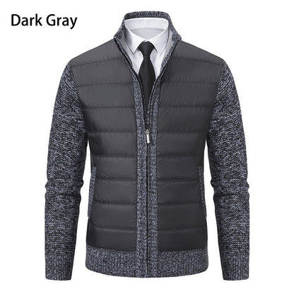Herren Übergangsjacke Stehkragen Modern Schwarz