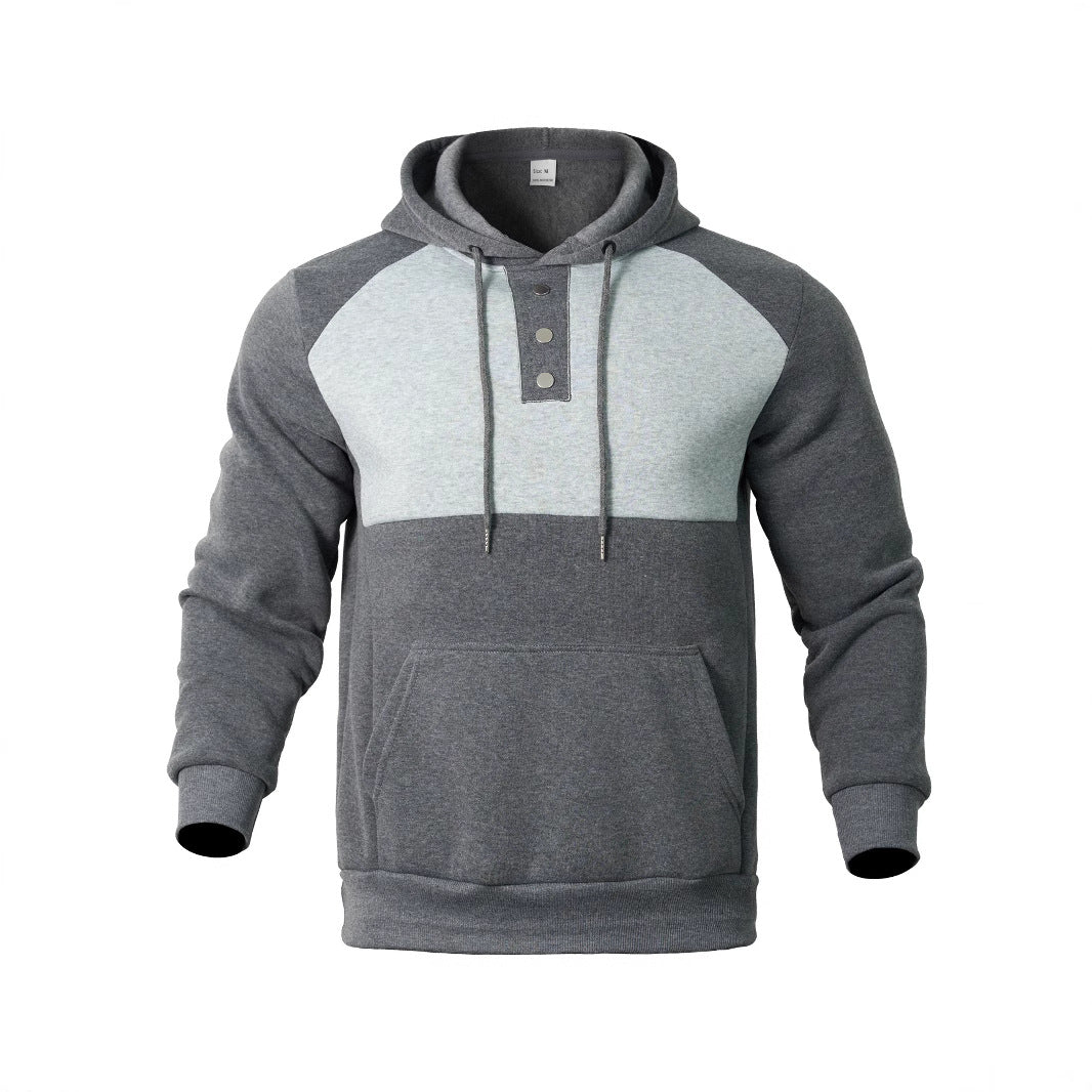 Herren Kapuzenpullover Sportlich Zwei-Ton-Design Modern