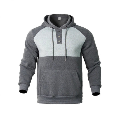 Herren Kapuzenpullover Sportlich Zwei-Ton-Design Modern